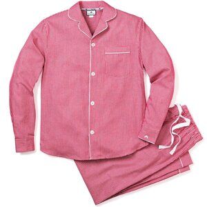 NEW Men's Red Mini Gingham Pajama Set Flannel PJ's Holiday Christmas 100% Cotton